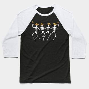 Cinco de Mayo Dancing Skeletons Baseball T-Shirt